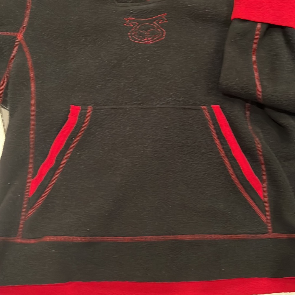 Uber vintage original nasty pig New York City medium fleece black red pull over - Picture 3 of 7